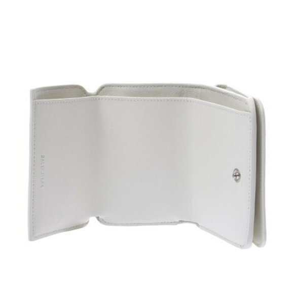 BALENCIAGA Mini Wallet White Calf Trifold Un - Picture 8 of 12
